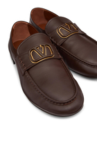 VLogo Signature Leather Loafers